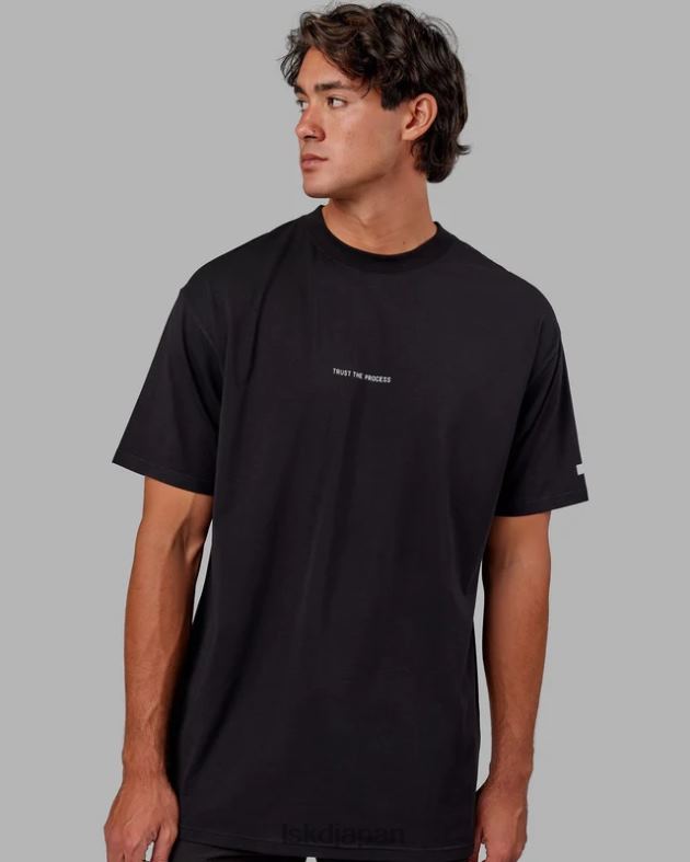 トラスト・ザ・プロセス FLXコットン T シャツ延縄オーバーサイズ - ブラック LSKD 男性 衣服 082HP967