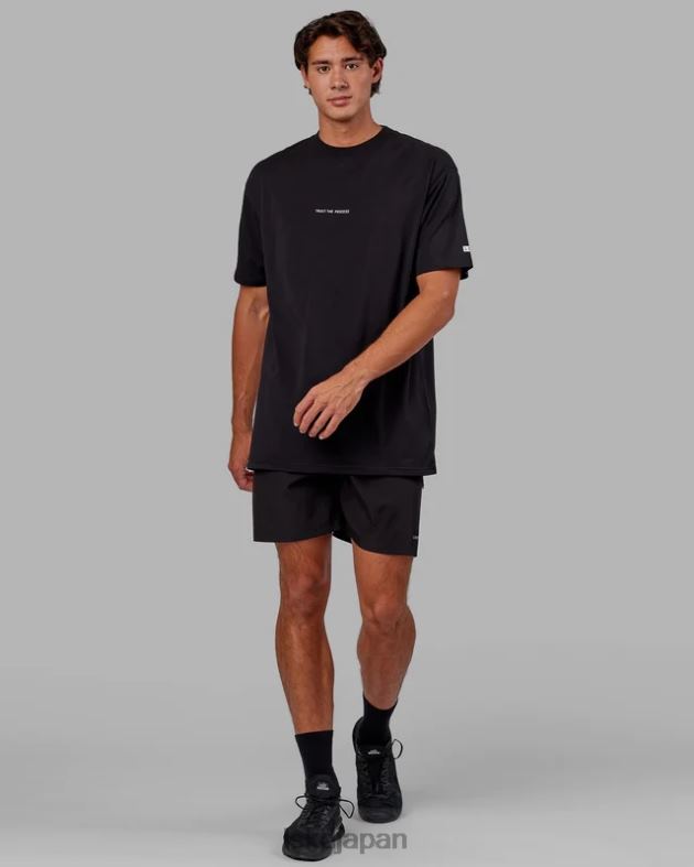 トラスト・ザ・プロセス FLXコットン T シャツ延縄オーバーサイズ - ブラック LSKD 男性 衣服 082HP967