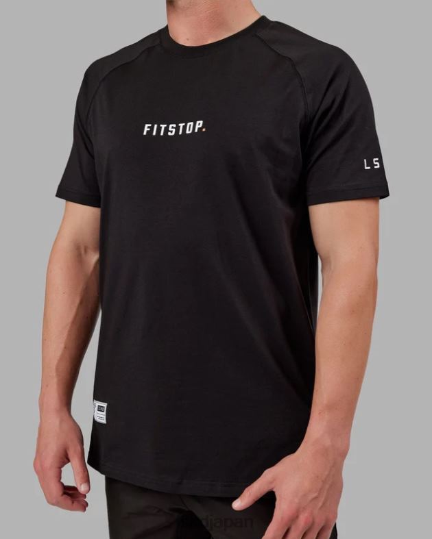 Fitstop オプティカル T シャツ - ブラック LSKD 男性 衣服 082HP961