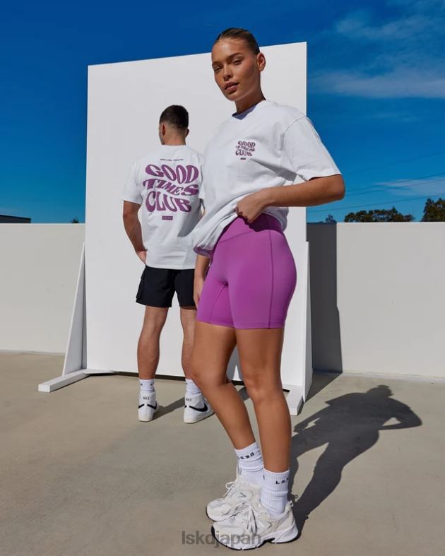 Good Times ヘビーウェイト T シャツ オーバーサイズ - ホワイトオーキッド LSKD ユニセックス 衣服 082HP226