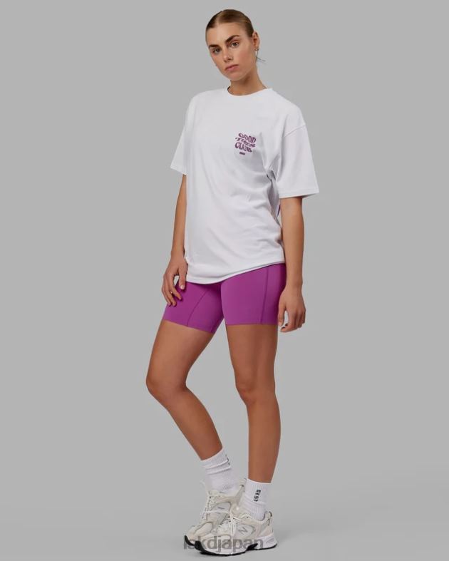 Good Times ヘビーウェイト T シャツ オーバーサイズ - ホワイトオーキッド LSKD ユニセックス 衣服 082HP226