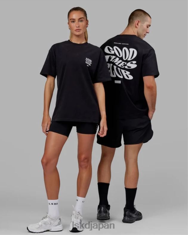 Good Times ヘビーウェイト T シャツ オーバーサイズ - ブラックホワイト LSKD ユニセックス 衣服 082HP328