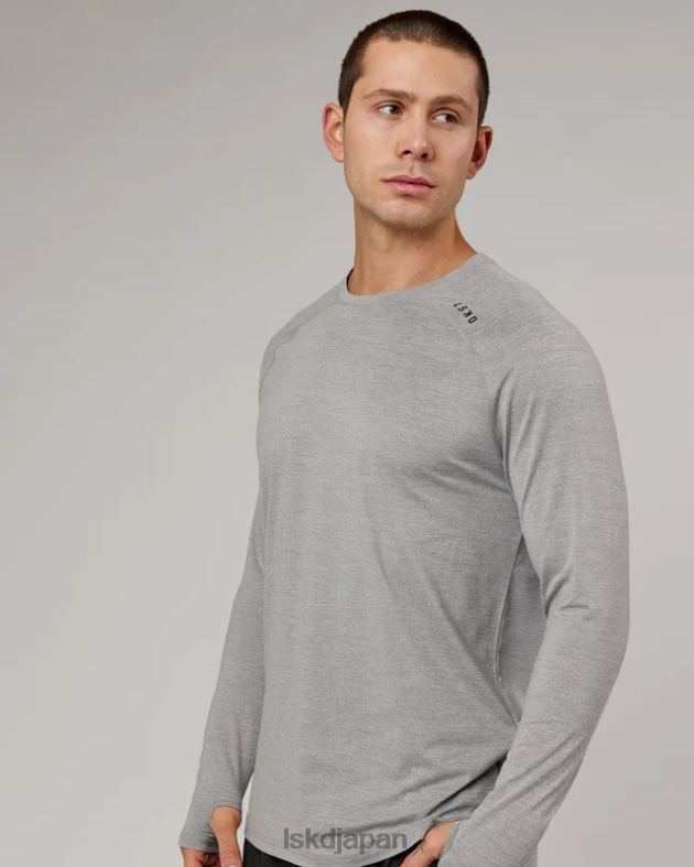 パフォーム ヴェイパーフロクス LS ティー - LT グレー マール LSKD 男性 衣服 082HP936