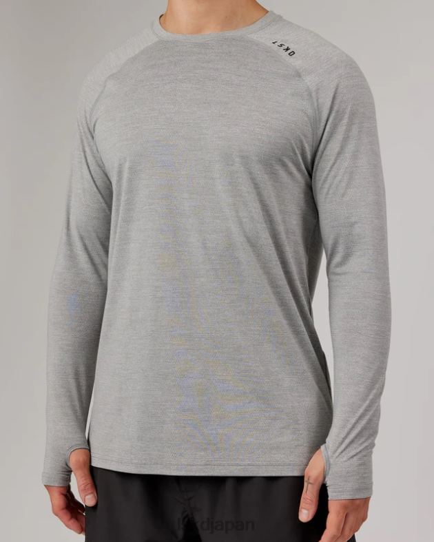 パフォーム ヴェイパーフロクス LS ティー - LT グレー マール LSKD 男性 衣服 082HP936