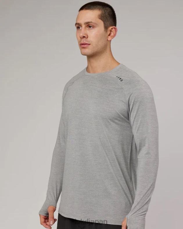 パフォーム ヴェイパーフロクス LS ティー - LT グレー マール LSKD 男性 衣服 082HP936