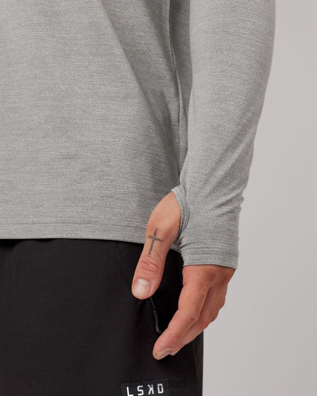 パフォーム ヴェイパーフロクス LS ティー - LT グレー マール LSKD 男性 衣服 082HP936