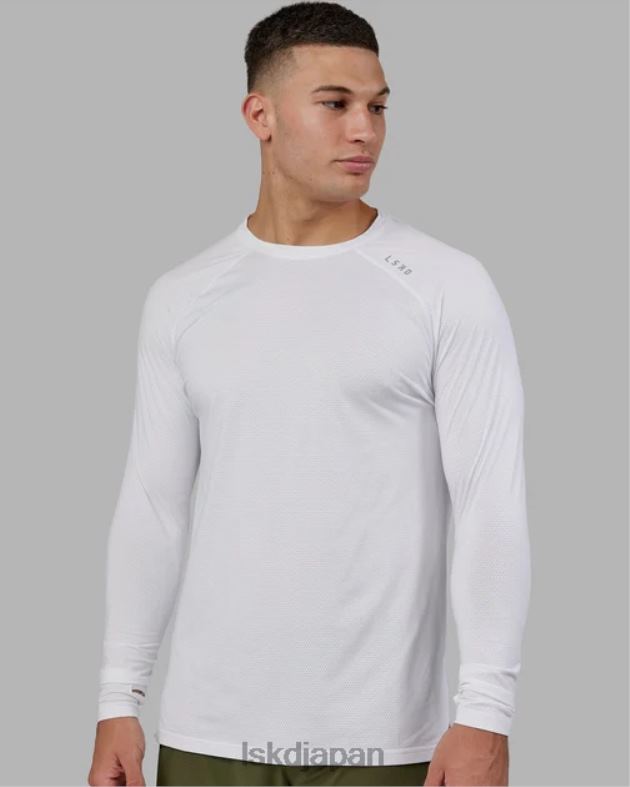 パフォーム ヴェイパーフロクス LS Tシャツ - ホワイトメール LSKD 男性 衣服 082HP947