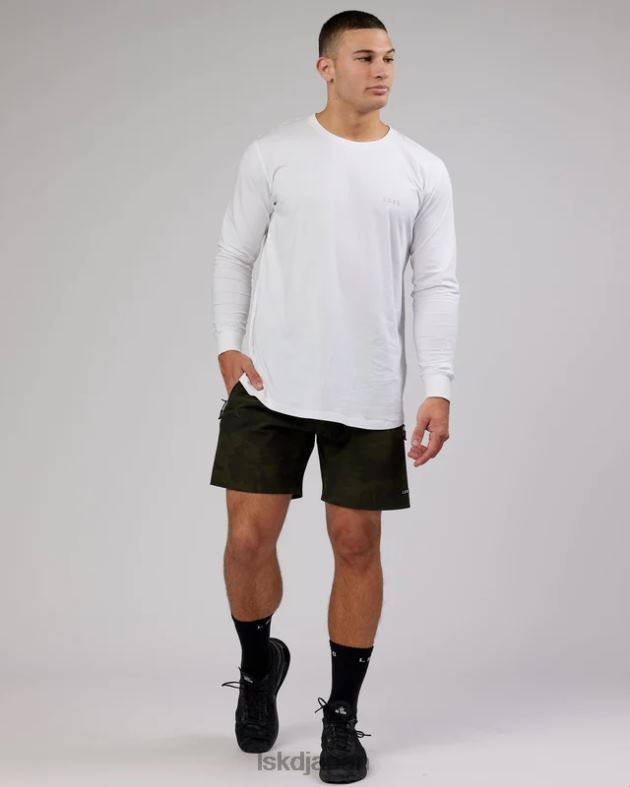 デラックス ピマフレックス LS T シャツ - ホワイト LSKD 男性 衣服 082HP968