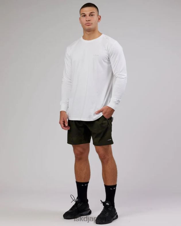 デラックス ピマフレックス LS T シャツ - ホワイト LSKD 男性 衣服 082HP968