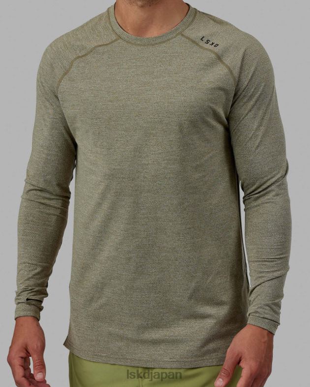 パフォーム ヴェイパーフロクス LS Tシャツ - オリーブマール LSKD 男性 衣服 082HP983
