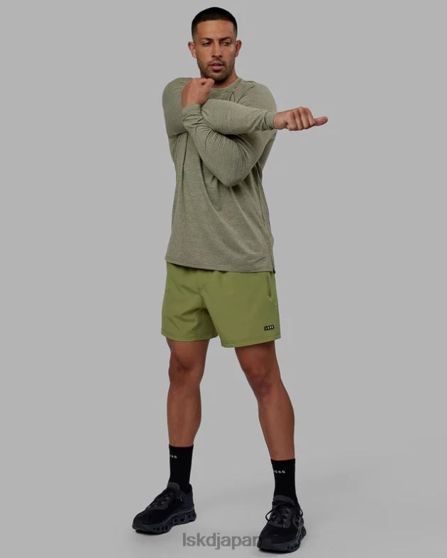 パフォーム ヴェイパーフロクス LS Tシャツ - オリーブマール LSKD 男性 衣服 082HP983