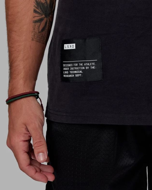 R&D ヘビーウェイト オーバーサイズ T シャツ - ブラック LSKD 男性 衣服 082HP980