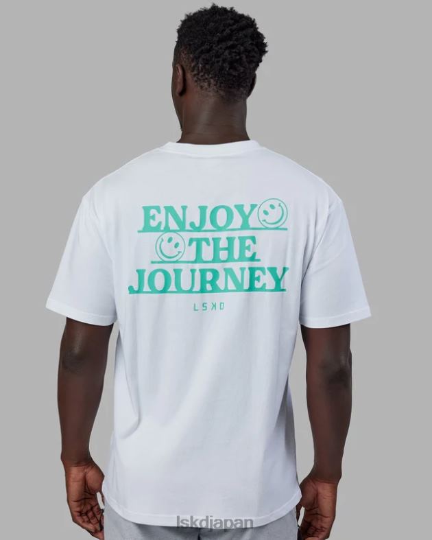 ジャーニー T シャツ オーバーサイズ - ホワイト LSKD ユニセックス 衣服 082HP224