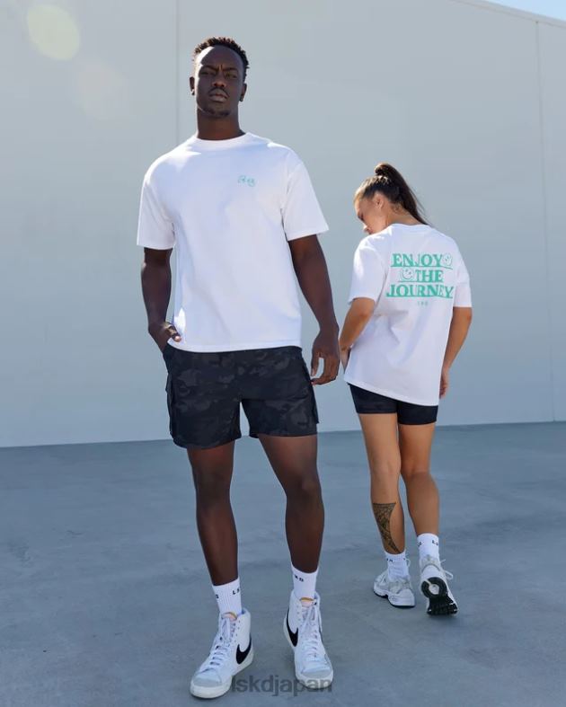 ジャーニー T シャツ オーバーサイズ - ホワイト LSKD ユニセックス 衣服 082HP224