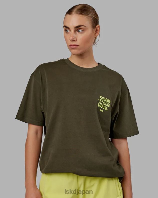 グッドタイムズ ヘビーウェイト T シャツ オーバーサイズ - フォレストナイトミント LSKD ユニセックス 衣服 082HP225