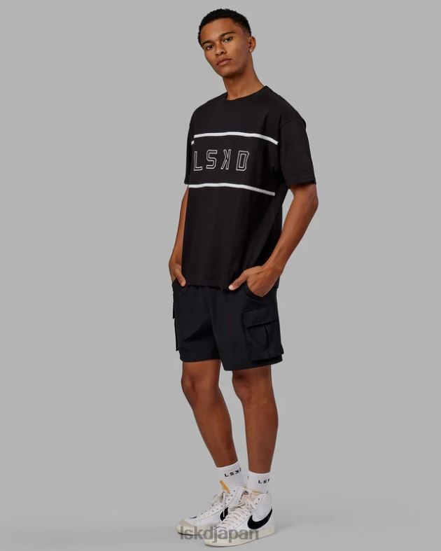 アラインメント ヘビーウェイト T シャツ オーバーサイズ - ブラック LSKD ユニセックス 衣服 082HP240