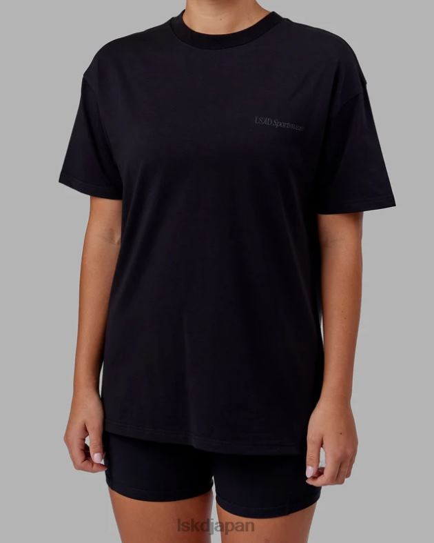 モーション フレックスコットン T シャツ オーバーサイズ - ブラックブラック LSKD ユニセックス 衣服 082HP249