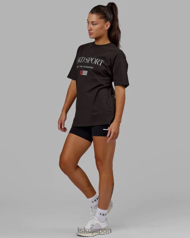 フラッグ ヘビーウェイト T シャツ オーバーサイズ - ダークウォールナット LSKD ユニセックス 衣服 082HP250