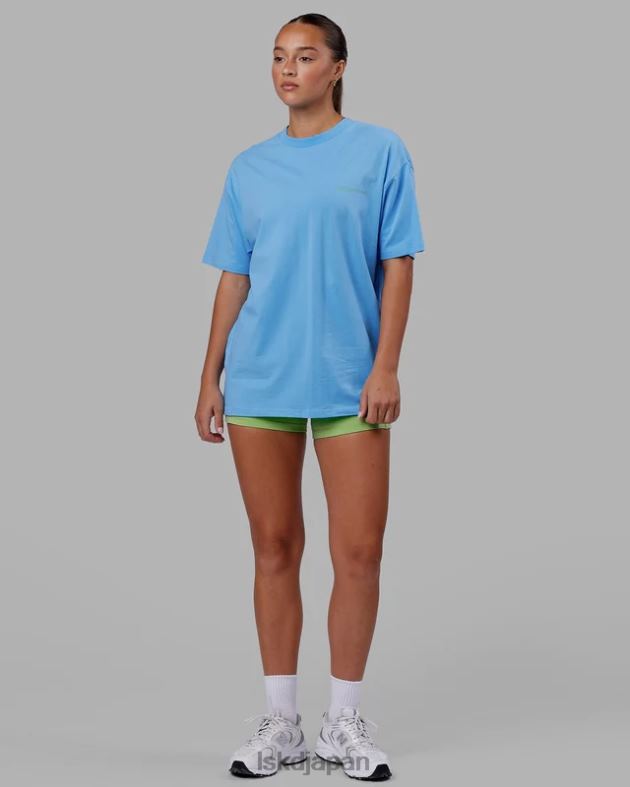 モーション フレックスコットン T シャツ オーバーサイズ - アジュールブルー LSKD ユニセックス 衣服 082HP252