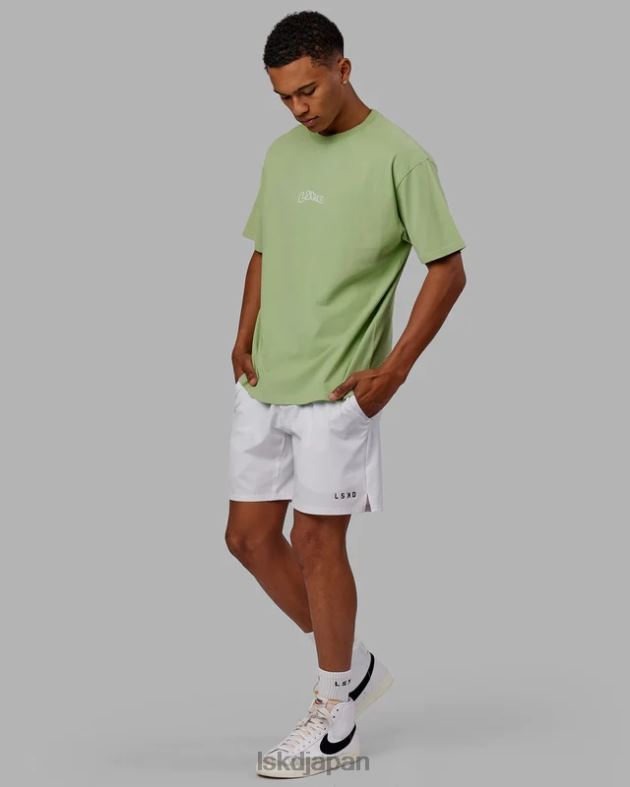 マッドハッピー ヘビーウェイト T シャツ オーバーサイズ - グリーンイチジク LSKD ユニセックス 衣服 082HP256