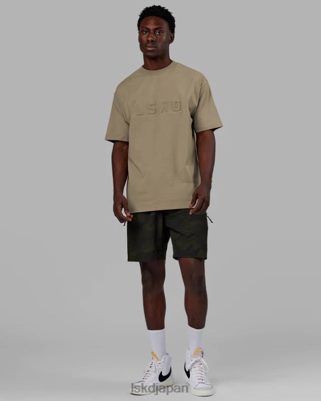 スタンプ付きヘビーウェイト T シャツ オーバーサイズ - 月桂樹オーク LSKD ユニセックス 衣服 082HP260