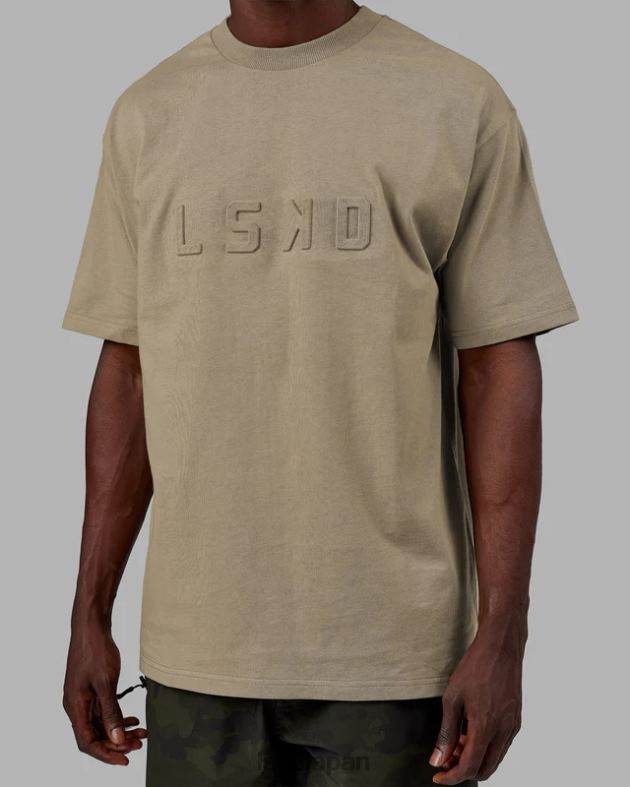 スタンプ付きヘビーウェイト T シャツ オーバーサイズ - 月桂樹オーク LSKD ユニセックス 衣服 082HP260