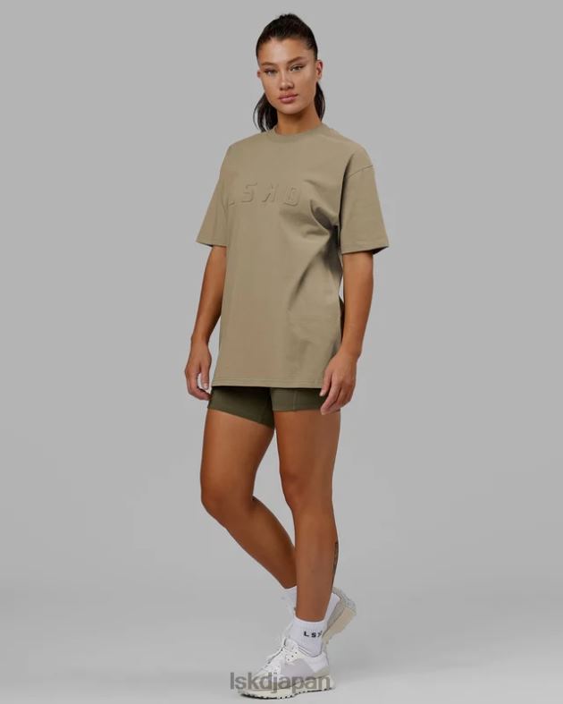 スタンプ付きヘビーウェイト T シャツ オーバーサイズ - 月桂樹オーク LSKD ユニセックス 衣服 082HP260