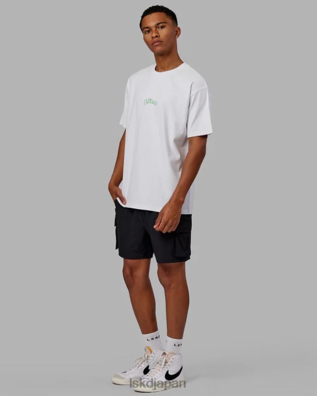 マッドハッピー ヘビーウェイト T シャツ オーバーサイズ - ホワイト LSKD ユニセックス 衣服 082HP262