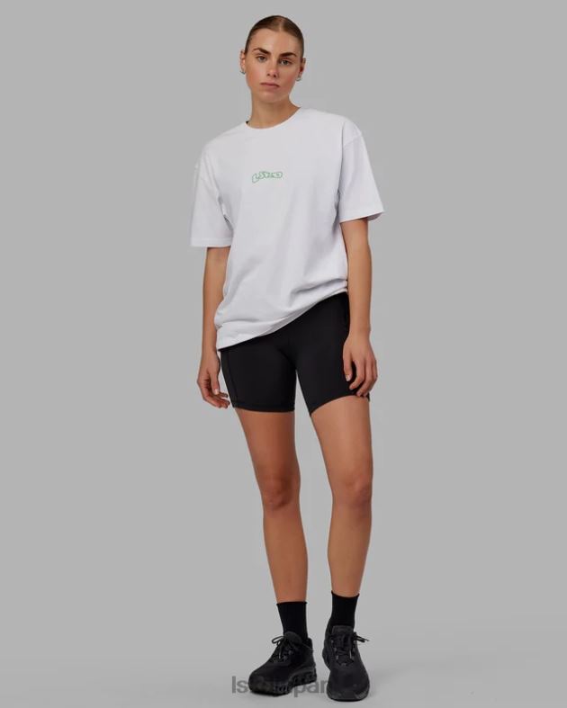 マッドハッピー ヘビーウェイト T シャツ オーバーサイズ - ホワイト LSKD ユニセックス 衣服 082HP262