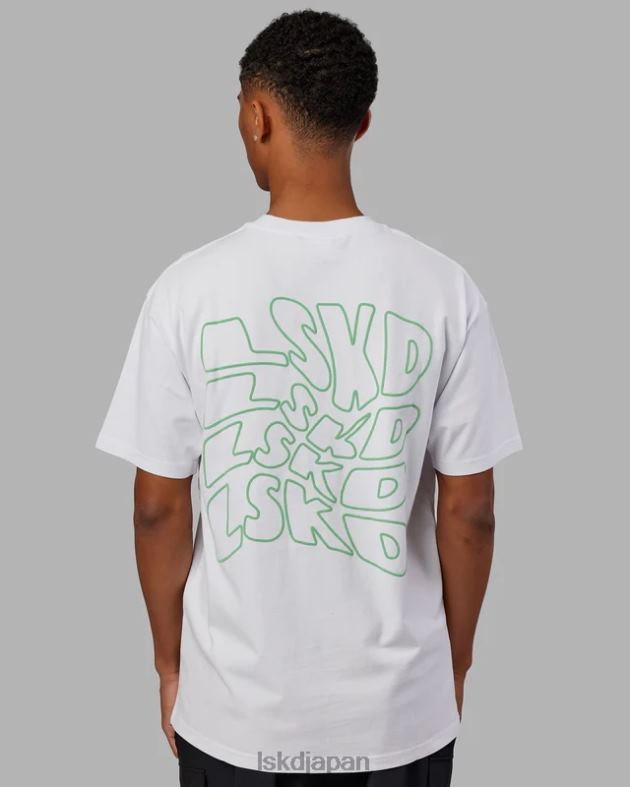 マッドハッピー ヘビーウェイト T シャツ オーバーサイズ - ホワイト LSKD ユニセックス 衣服 082HP262