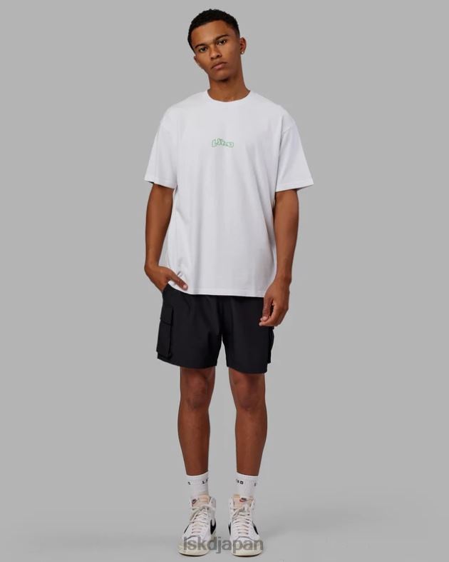 マッドハッピー ヘビーウェイト T シャツ オーバーサイズ - ホワイト LSKD ユニセックス 衣服 082HP262