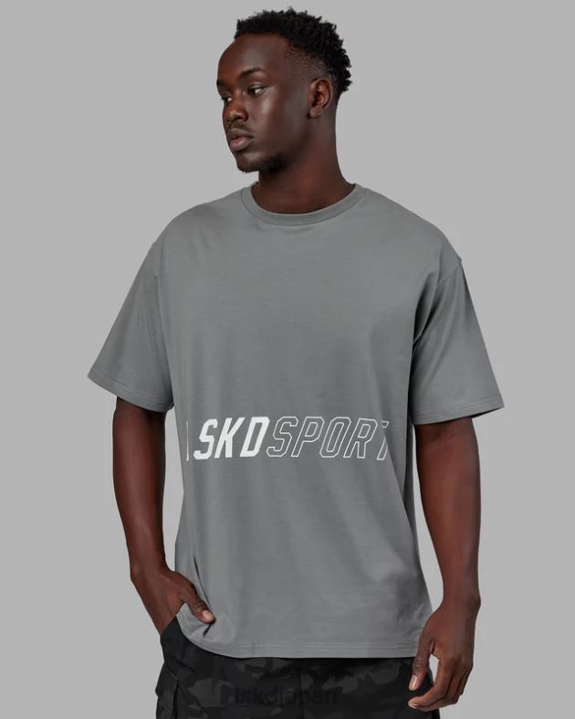 ペース フレックスコットン T シャツ オーバーサイズ - グラファイト LSKD ユニセックス 衣服 082HP268