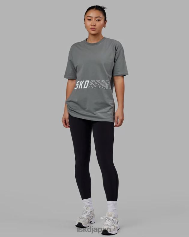 ペース フレックスコットン T シャツ オーバーサイズ - グラファイト LSKD ユニセックス 衣服 082HP268