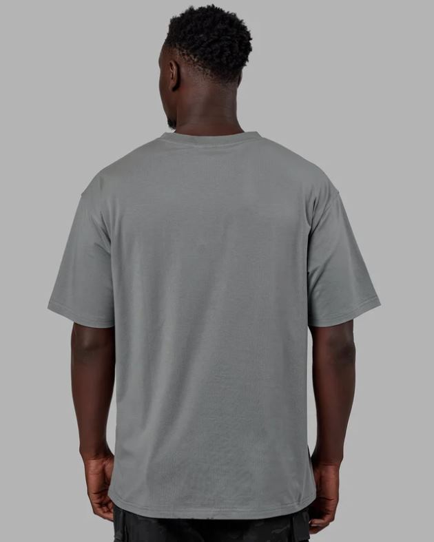 ペース フレックスコットン T シャツ オーバーサイズ - グラファイト LSKD ユニセックス 衣服 082HP268