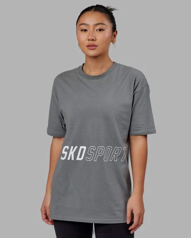 ペース フレックスコットン T シャツ オーバーサイズ - グラファイト LSKD ユニセックス 衣服 082HP268