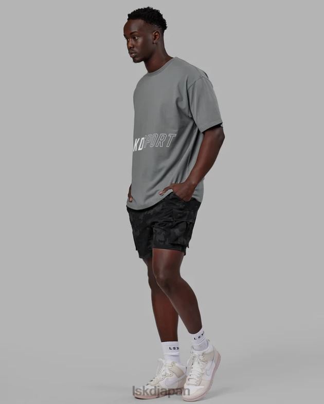 ペース フレックスコットン T シャツ オーバーサイズ - グラファイト LSKD ユニセックス 衣服 082HP268