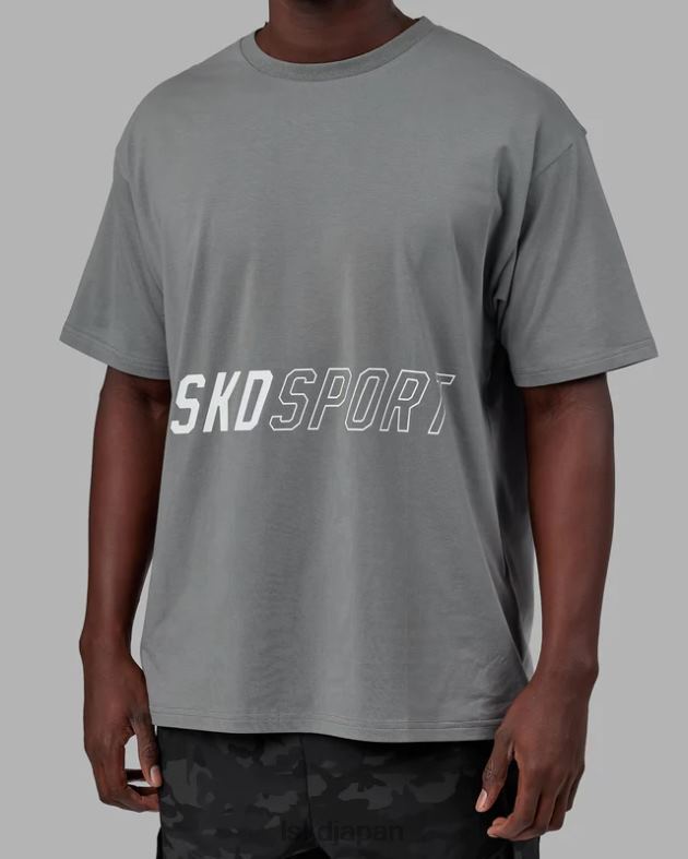 ペース フレックスコットン T シャツ オーバーサイズ - グラファイト LSKD ユニセックス 衣服 082HP268