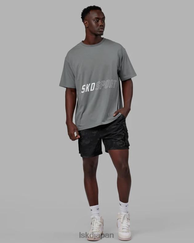 ペース フレックスコットン T シャツ オーバーサイズ - グラファイト LSKD ユニセックス 衣服 082HP268