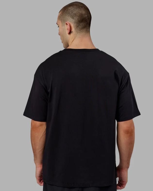 スポーツ部オーバーサイズ T シャツ - ブラックレッド LSKD ユニセックス 衣服 082HP275