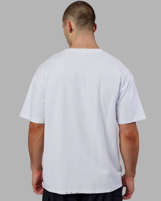 スポーツ部オーバーサイズ T シャツ - ホワイトレッド LSKD ユニセックス 衣服 082HP276