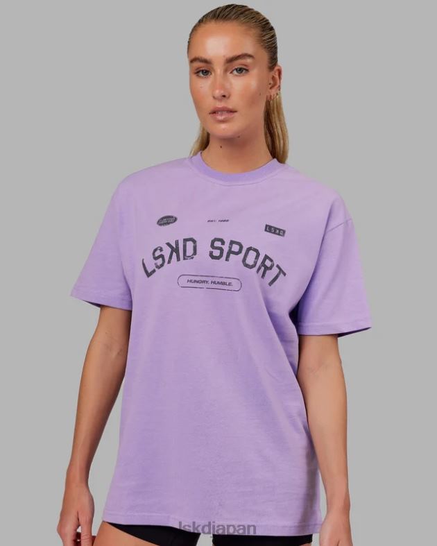 フリースロー ヘビーウェイト T シャツ オーバーサイズ - ピーク パープル LSKD ユニセックス 衣服 082HP288