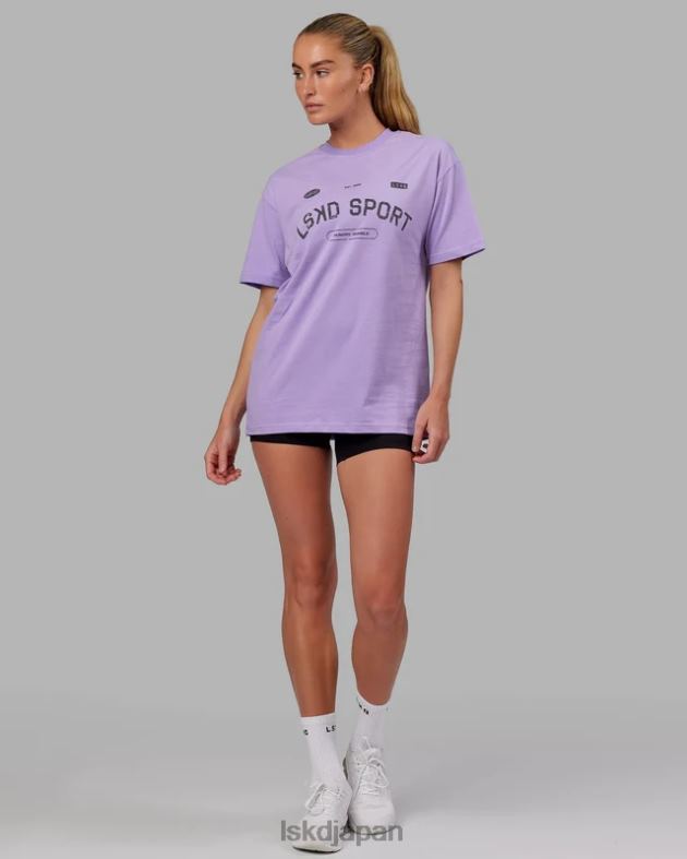 フリースロー ヘビーウェイト T シャツ オーバーサイズ - ピーク パープル LSKD ユニセックス 衣服 082HP288