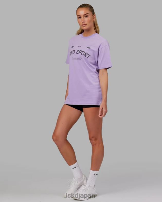 フリースロー ヘビーウェイト T シャツ オーバーサイズ - ピーク パープル LSKD ユニセックス 衣服 082HP288