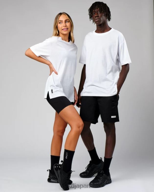 スパン T シャツ オーバーサイズ - ホワイト LSKD ユニセックス 衣服 082HP297