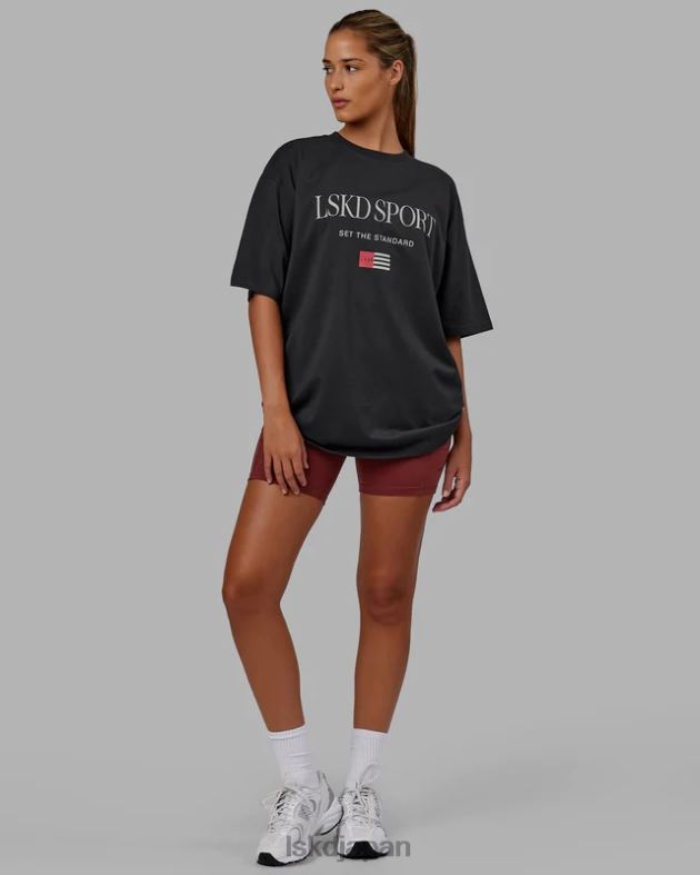 フラッグ ヘビーウェイト T シャツ オーバーサイズ - ファントム LSKD ユニセックス 衣服 082HP298