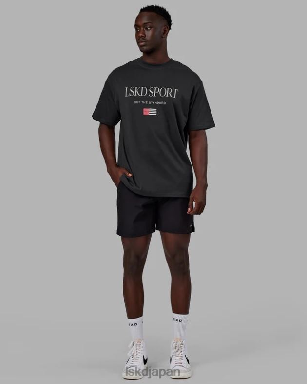 フラッグ ヘビーウェイト T シャツ オーバーサイズ - ファントム LSKD ユニセックス 衣服 082HP298