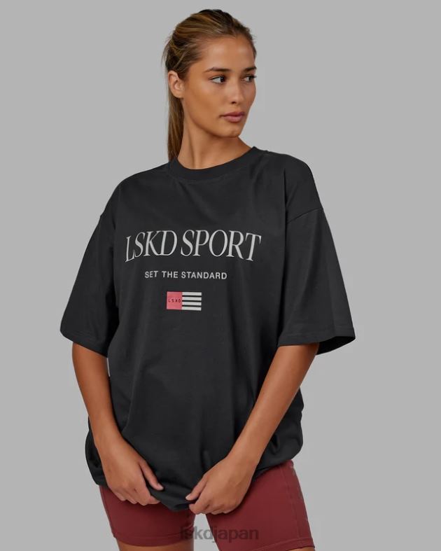 フラッグ ヘビーウェイト T シャツ オーバーサイズ - ファントム LSKD ユニセックス 衣服 082HP298
