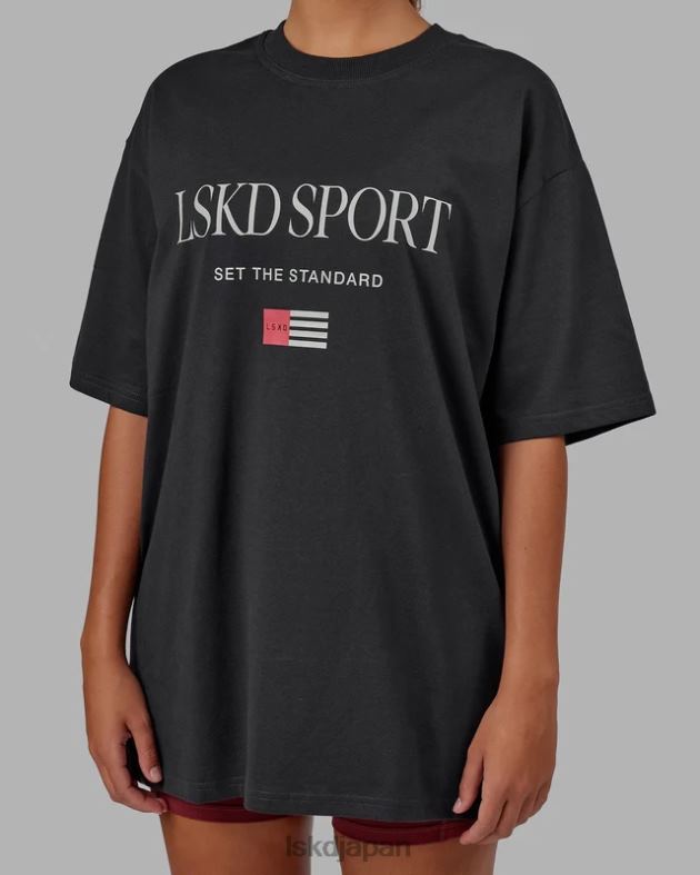 フラッグ ヘビーウェイト T シャツ オーバーサイズ - ファントム LSKD ユニセックス 衣服 082HP298