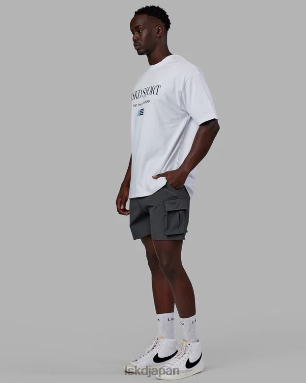 フラッグ ヘビーウェイト T シャツ オーバーサイズ - ホワイト LSKD ユニセックス 衣服 082HP299