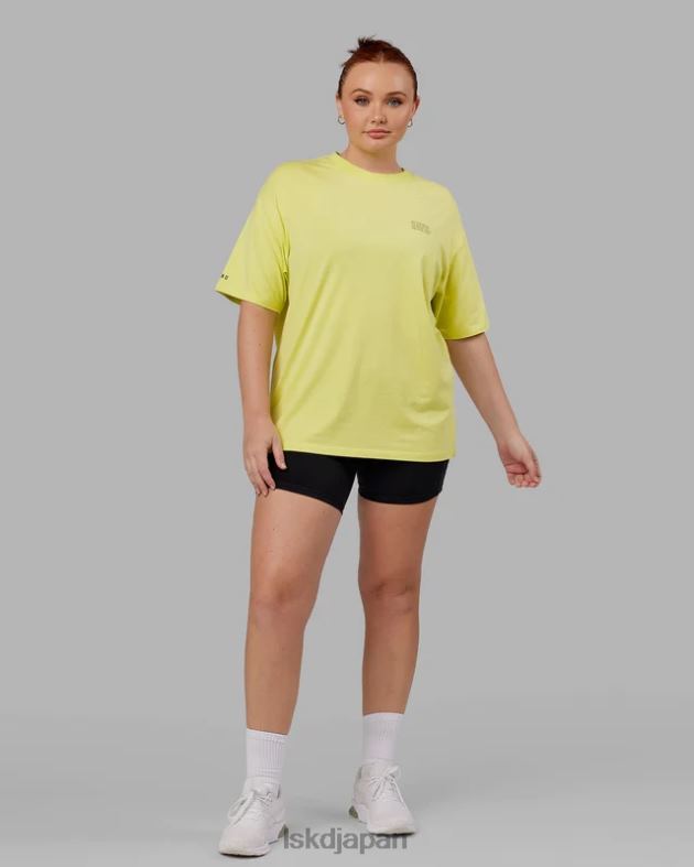 フォート フレックスコットン T シャツ オーバーサイズ - シトラスグリーン LSKD ユニセックス 衣服 082HP308